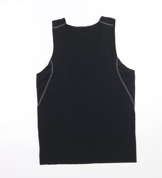 Womens UK Size L Preworn Black Basic Tank