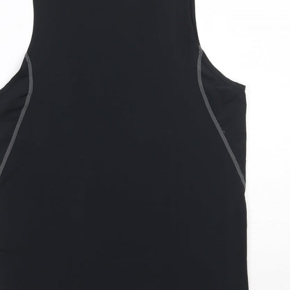 Womens UK Size L Preworn Black Basic Tank