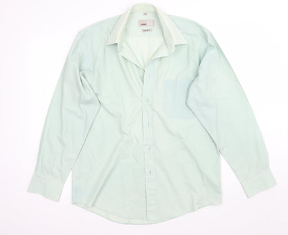 Zantos Mens Green    Button-Up Size 15.5