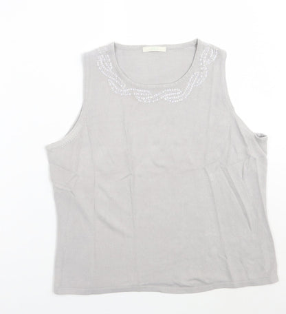 Womens UK Size 20 Marks and Spencer Grey Basic Tank