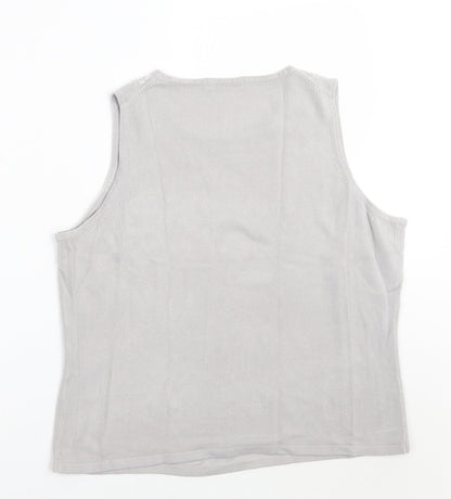 Womens UK Size 20 Marks and Spencer Grey Basic Tank
