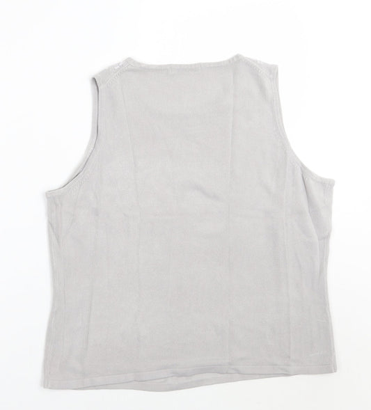 Womens UK Size 20 Marks and Spencer Grey Basic Tank