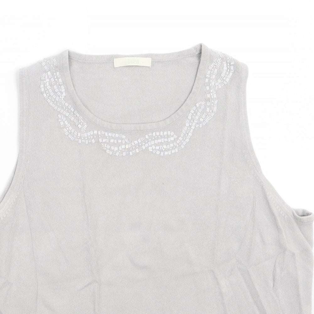 Womens UK Size 20 Marks and Spencer Grey Basic Tank