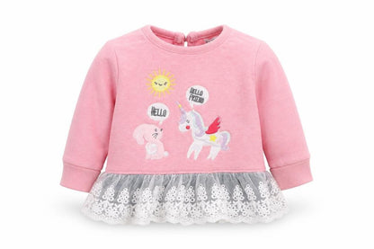 Crafted Girls Pink   Pullover Jumper Size 3-6 Months