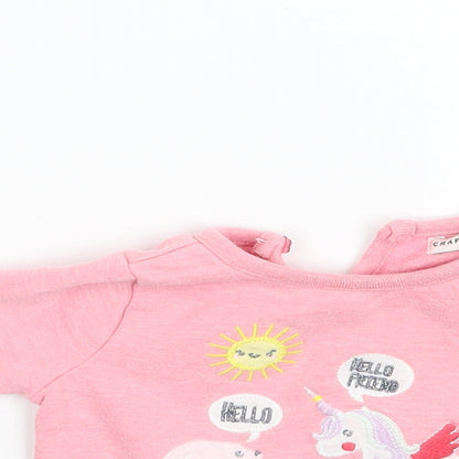 Crafted Girls Pink   Pullover Jumper Size 3-6 Months
