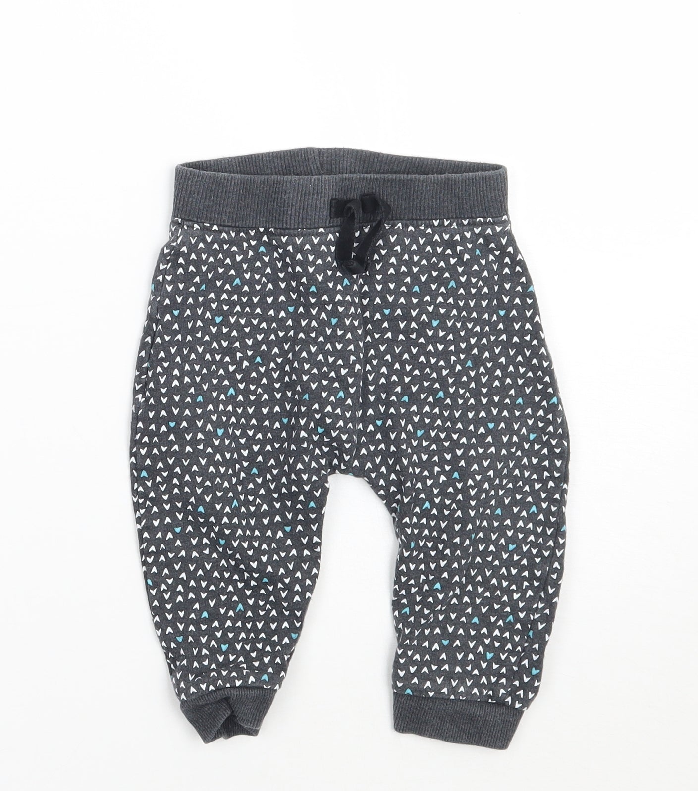 George Girls Grey Geometric  Sweatpants Trousers Size 6-9 Months