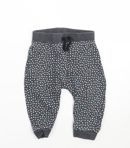 George Girls Grey Geometric  Sweatpants Trousers Size 6-9 Months