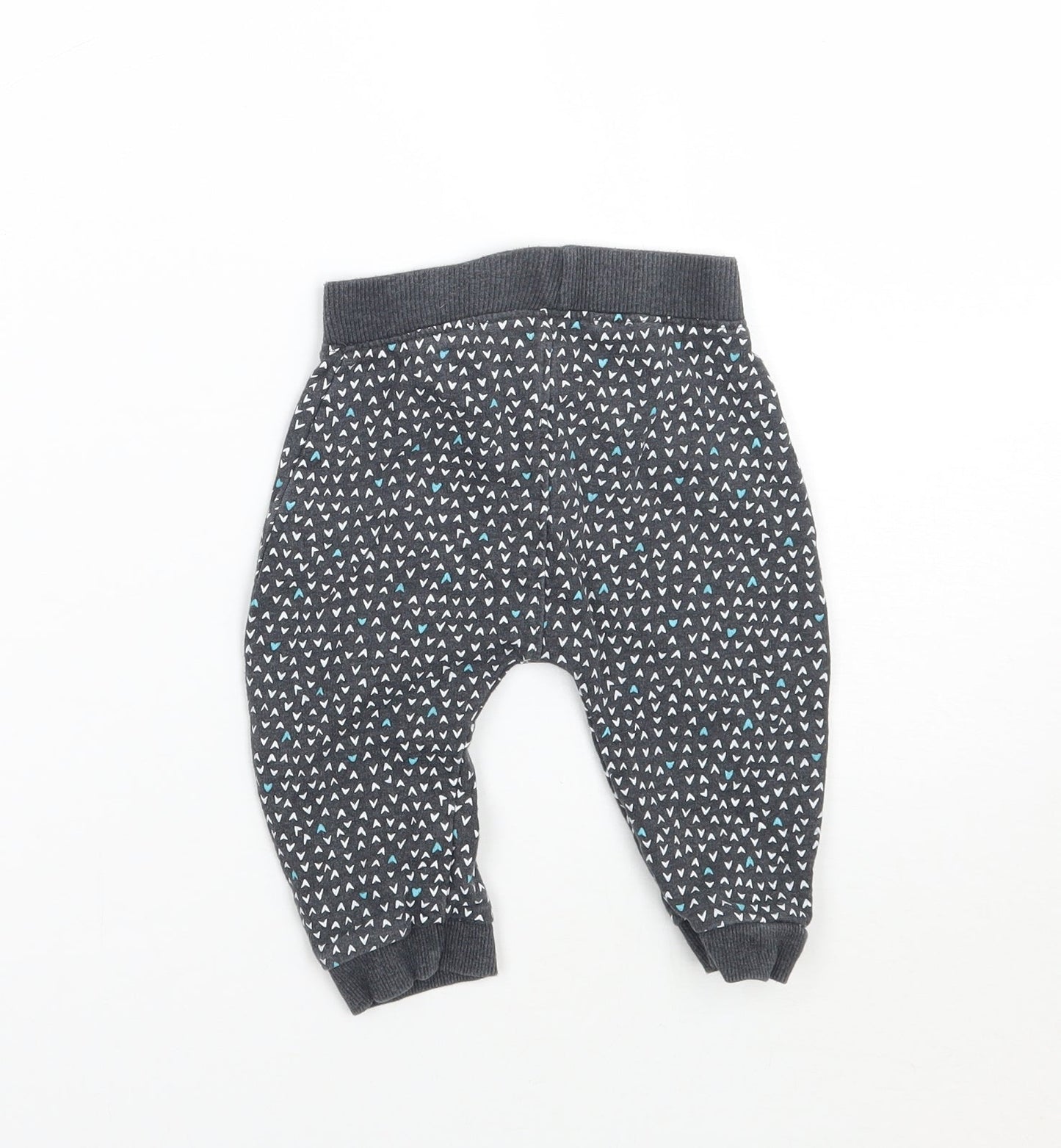George Girls Grey Geometric  Sweatpants Trousers Size 6-9 Months