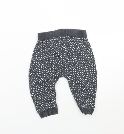 George Girls Grey Geometric  Sweatpants Trousers Size 6-9 Months