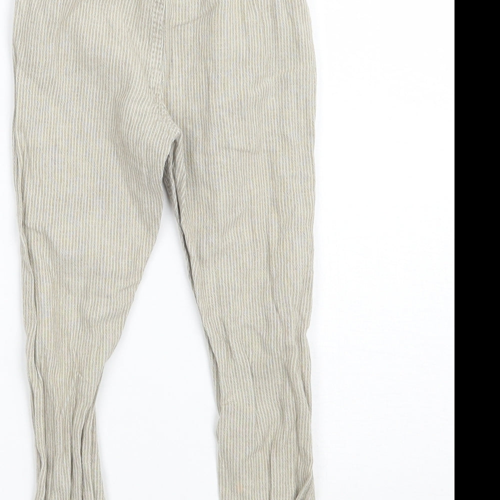 NEXT Boys Green Striped  Capri Trousers Size 12-18 Months