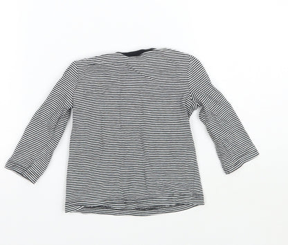 George Boys White Striped  Basic T-Shirt Size 6-9 Months
