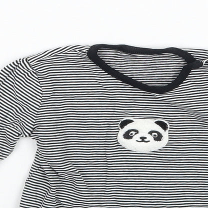 George Boys White Striped  Basic T-Shirt Size 6-9 Months