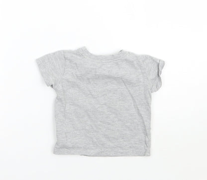 Primark Boys Grey   Basic T-Shirt Size 9-12 Months