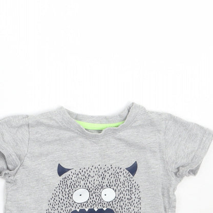 Primark Boys Grey   Basic T-Shirt Size 9-12 Months