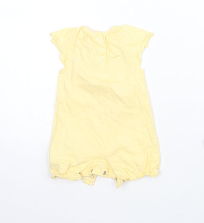 F&F Girls Yellow   Babygrow One-Piece Size 0-3 Months