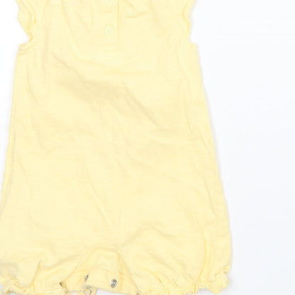 F&F Girls Yellow   Babygrow One-Piece Size 0-3 Months