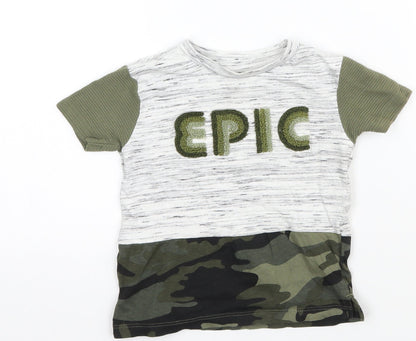 Primark Baby Green Camouflage  Basic T-Shirt Size 18-24 Months