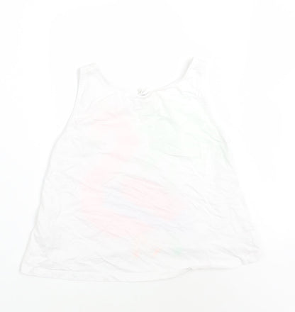 Zara Girls White   Basic Tank Size 12 Years