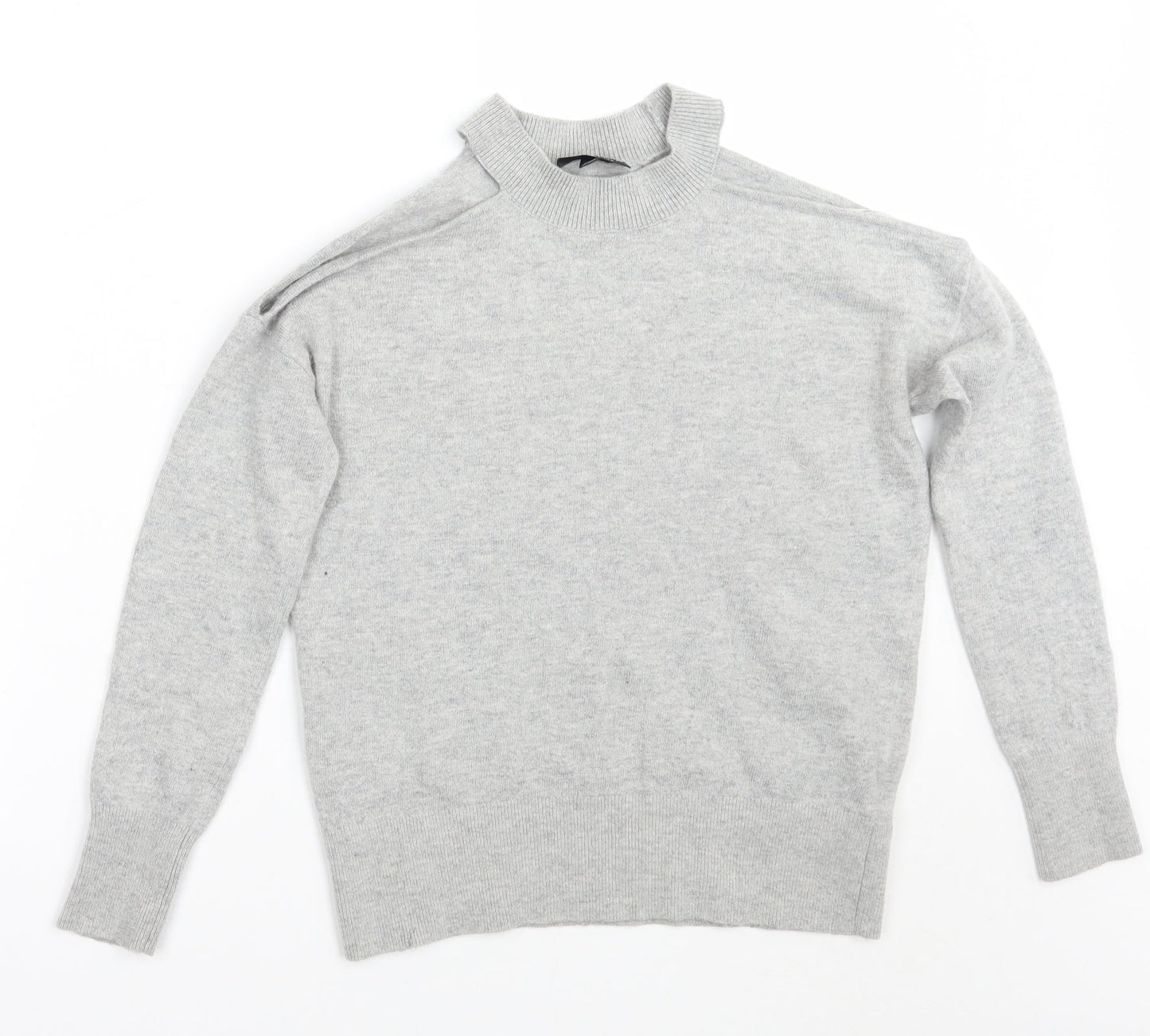 Womens UK Size 8 Topshop Grey Pullover Jumper
