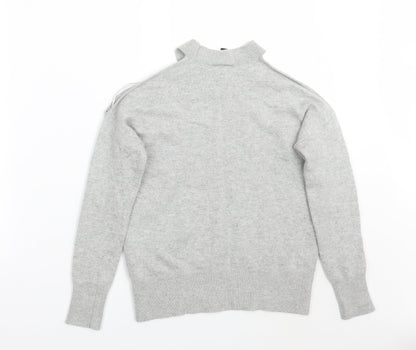 Womens UK Size 8 Topshop Grey Pullover Jumper