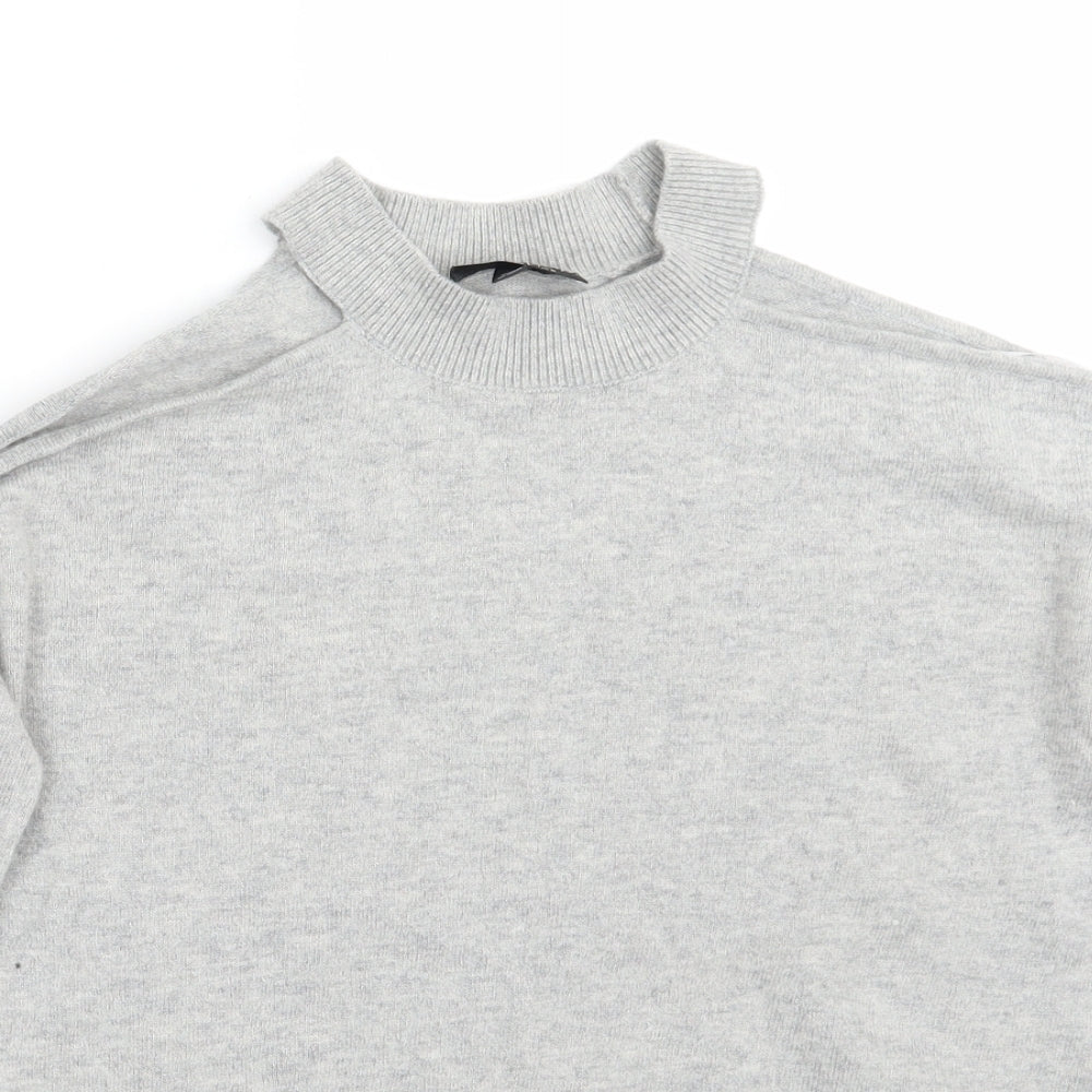 Womens UK Size 8 Topshop Grey Pullover Jumper