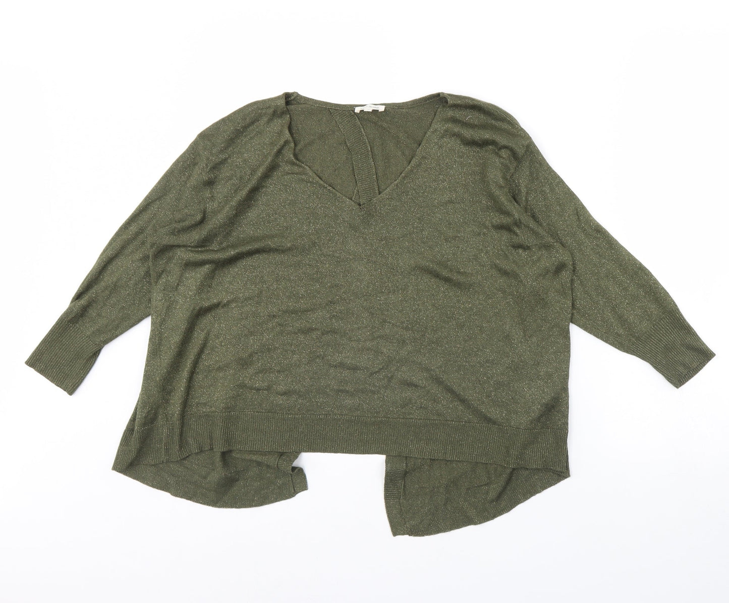 Womens UK Size 10 River Island Green Basic Blouse