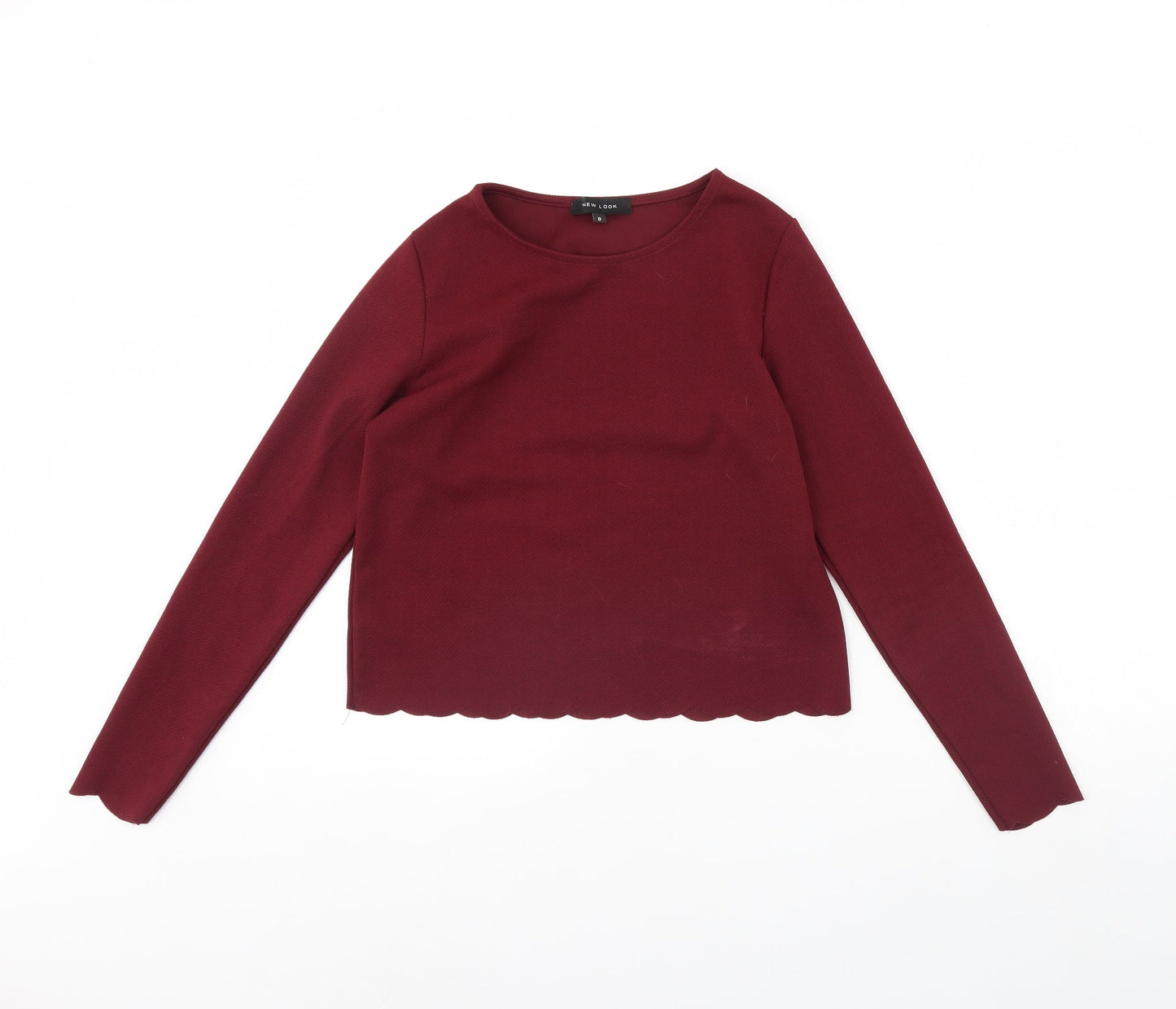 Womens UK Size 8 New Look Red Basic Blouse