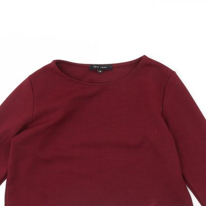 Womens UK Size 8 New Look Red Basic Blouse