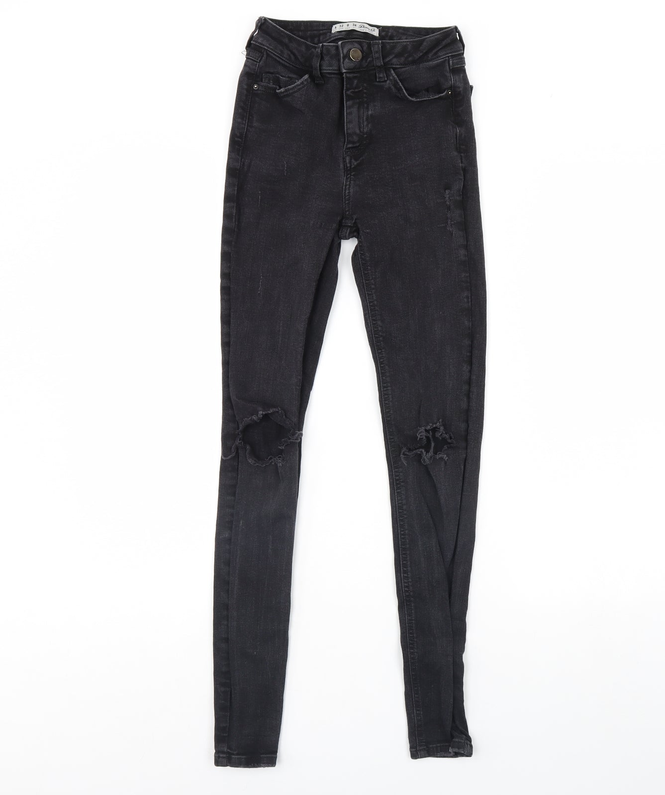 Denim & Co Womens Black  Denim Skinny Jeans Size 4 L28 in