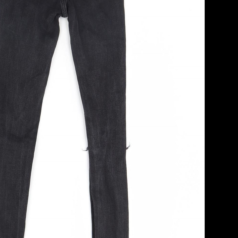 Denim & Co Womens Black  Denim Skinny Jeans Size 4 L28 in