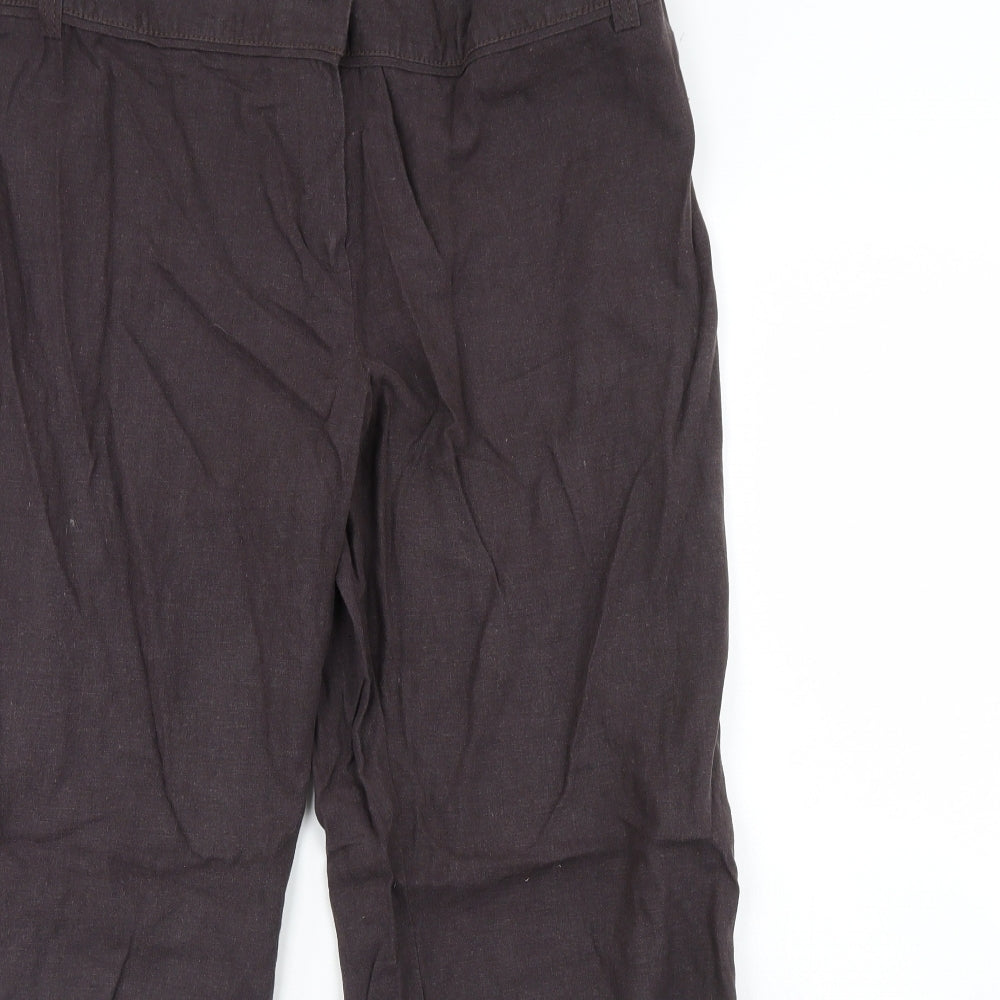 Womens UK Size 42 Preworn Regular Fit  Brown Trousers
