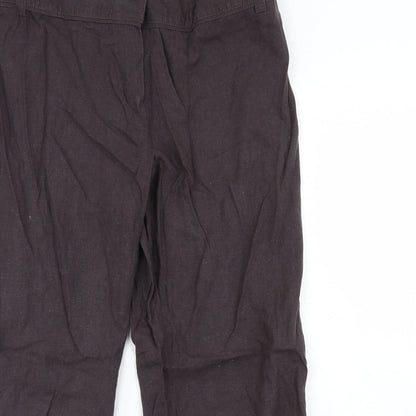 Womens UK Size 42 Preworn Regular Fit  Brown Trousers