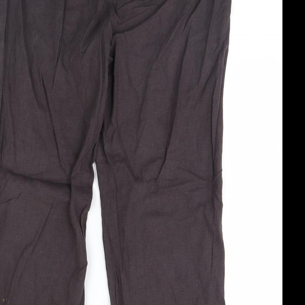 Womens UK Size 42 Preworn Regular Fit  Brown Trousers