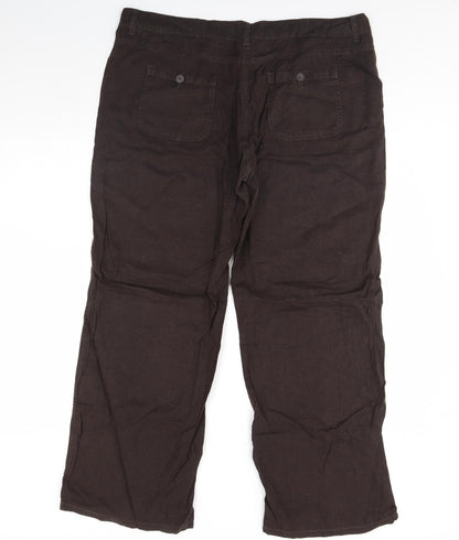 m&s Womens Brown   Trousers  Size 16 L30 in
