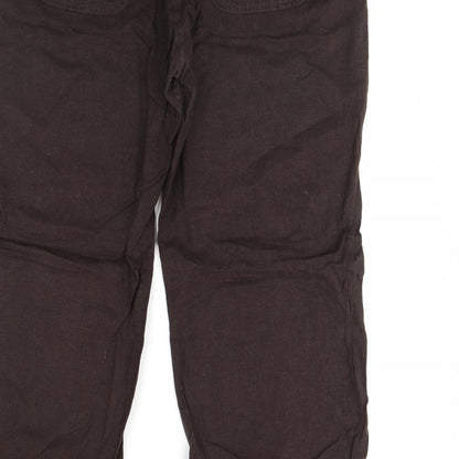 m&s Womens Brown   Trousers  Size 16 L30 in