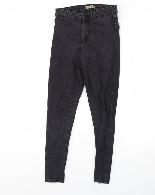 Denim & Co. Womens Black  Denim Skinny Jeans Size 14 L28 in