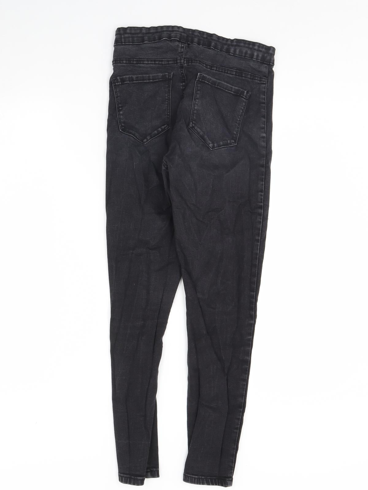 Denim & Co. Womens Black  Denim Skinny Jeans Size 14 L28 in