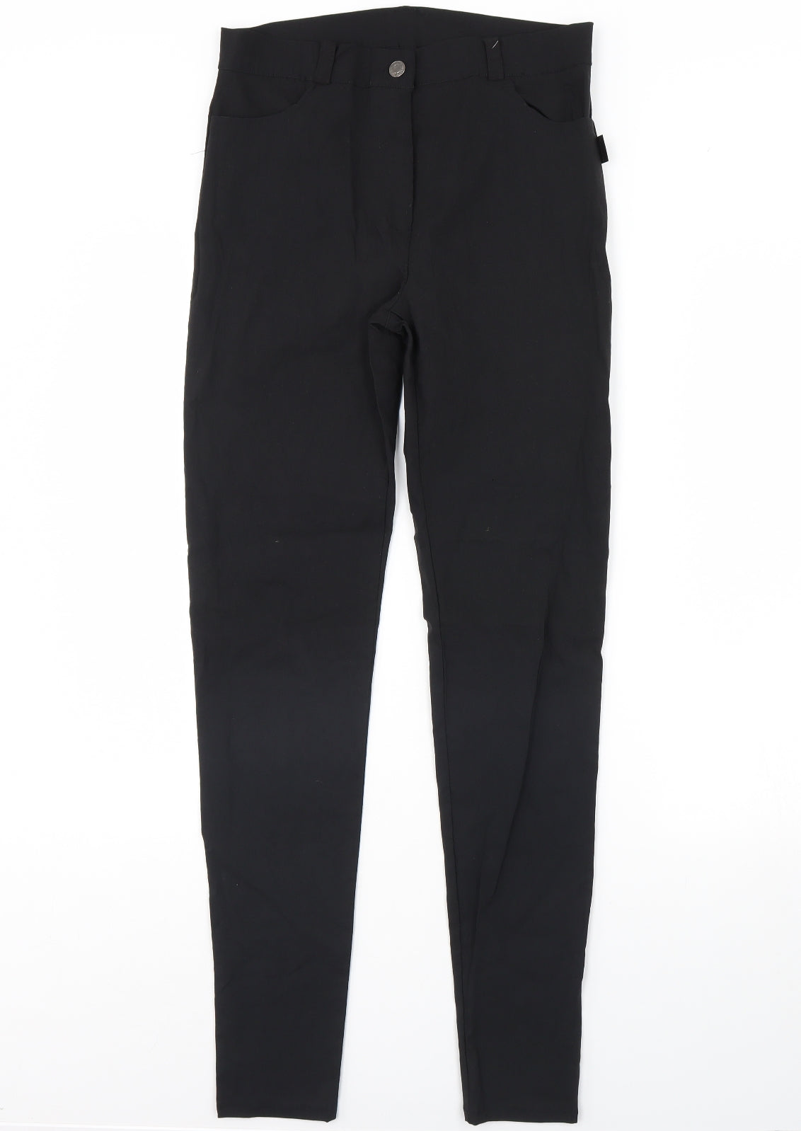 Womens UK Size M Preworn Regular Fit Skinny Black Jeans