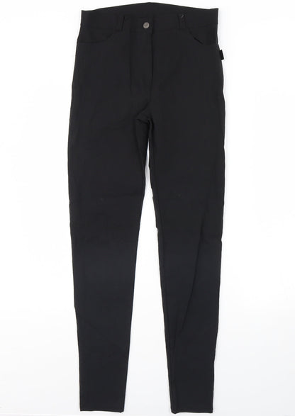 Womens UK Size M Preworn Regular Fit Skinny Black Jeans