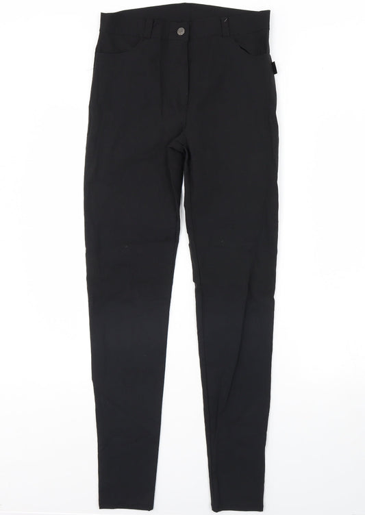 Womens UK Size M Preworn Regular Fit Skinny Black Jeans