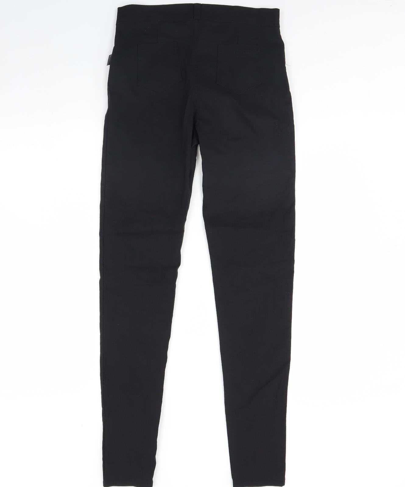 Womens UK Size M Preworn Regular Fit Skinny Black Jeans