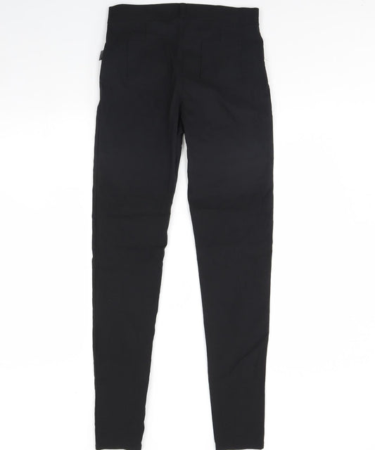 Womens UK Size M Preworn Regular Fit Skinny Black Jeans