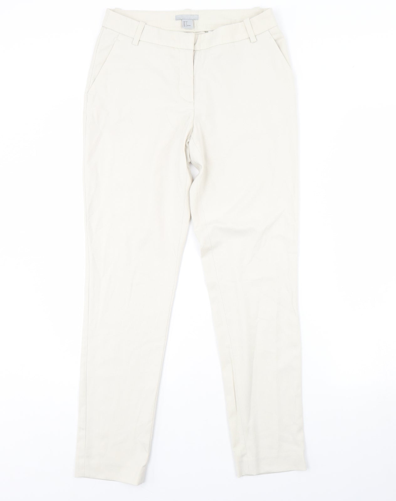 Womens UK Size 6 H&M Regular Fit  Ivory Trousers