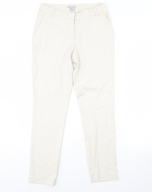 Womens UK Size 6 H&M Regular Fit  Ivory Trousers