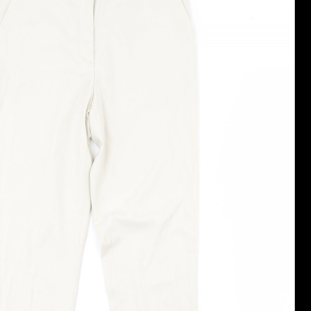 Womens UK Size 6 H&M Regular Fit  Ivory Trousers