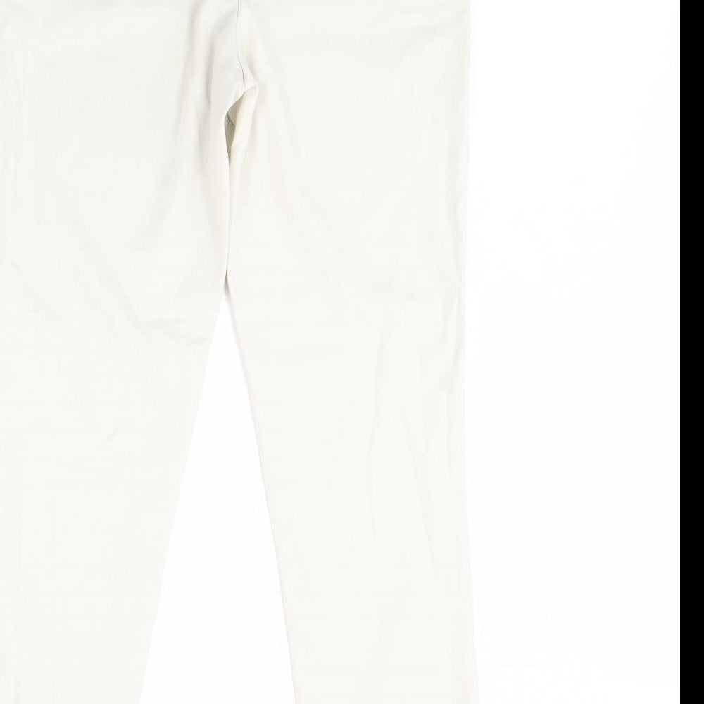 Womens UK Size 6 H&M Regular Fit  Ivory Trousers