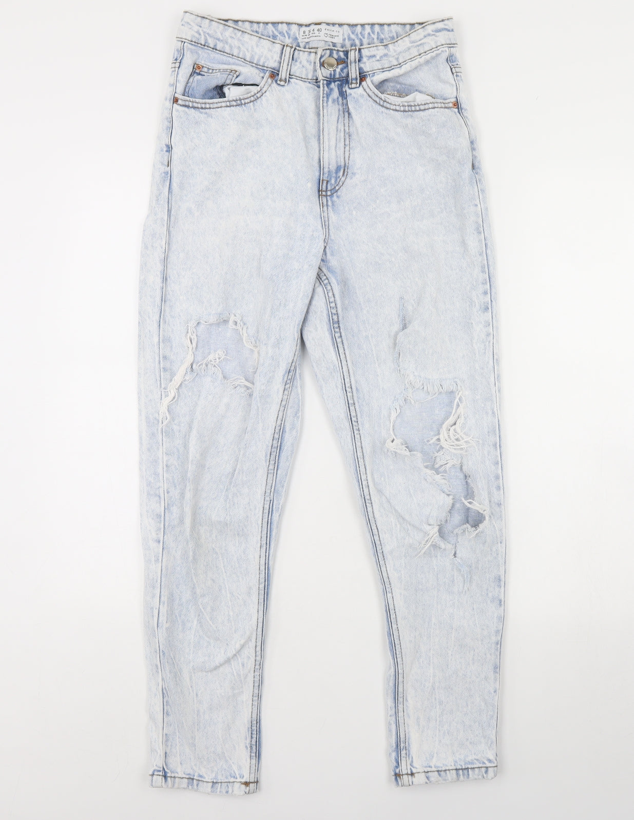 Denim & Co. Womens Blue  Denim Skinny Jeans Size 8 L28 in