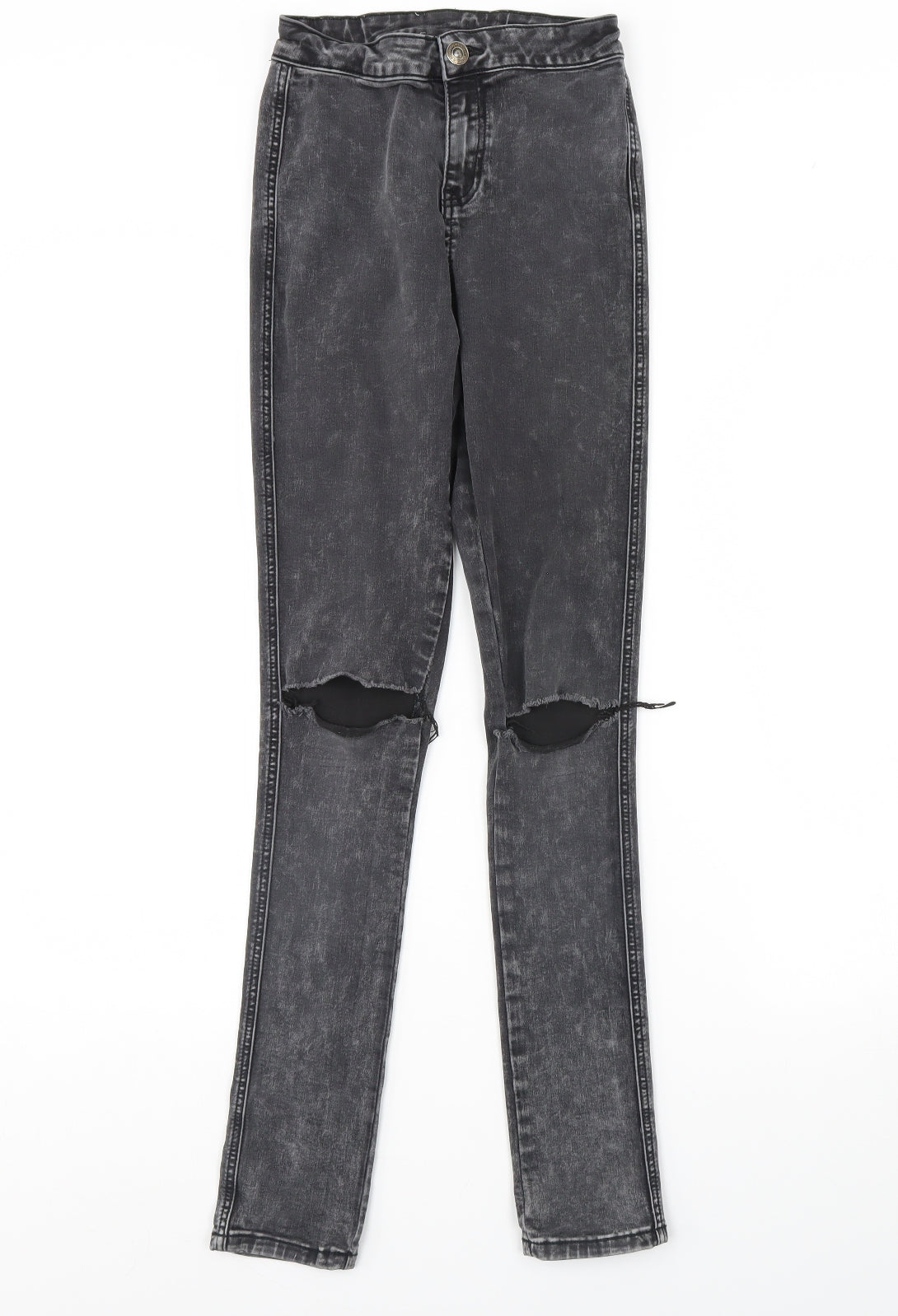 915 Girls Black  Denim Skinny Jeans Size 14 Years