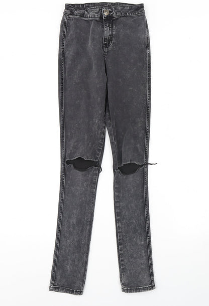 915 Girls Black  Denim Skinny Jeans Size 14 Years