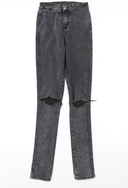 915 Girls Black  Denim Skinny Jeans Size 14 Years